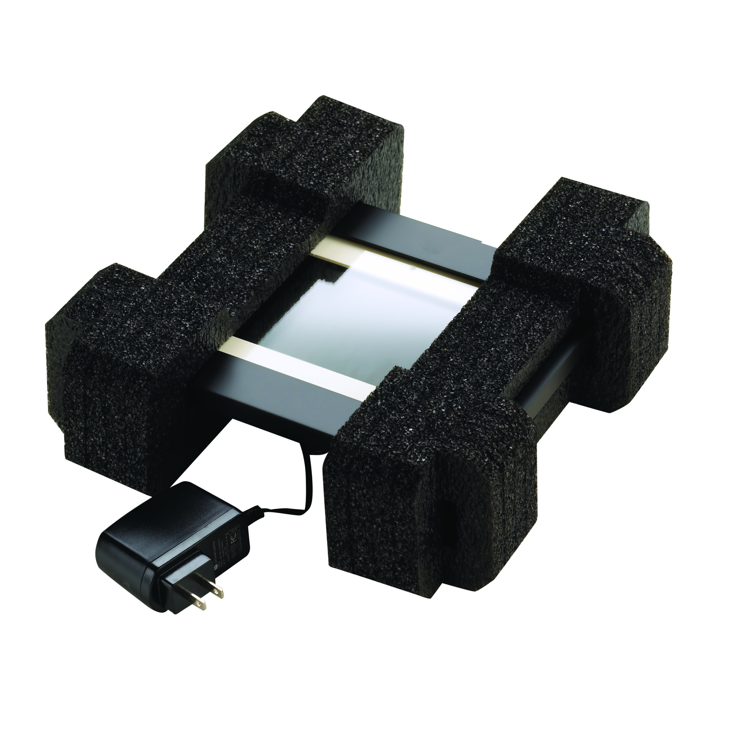 Contoured polyethylene foam end cap for consumer electronics protection