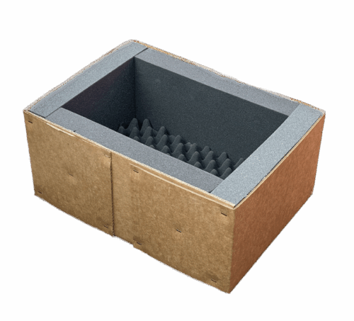 DoD compliant fastpack shipping box manufactured in the USA