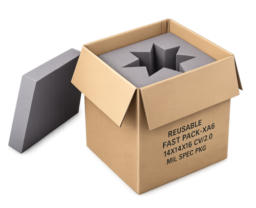 milspec fastpack box XA6 with star pu foam
